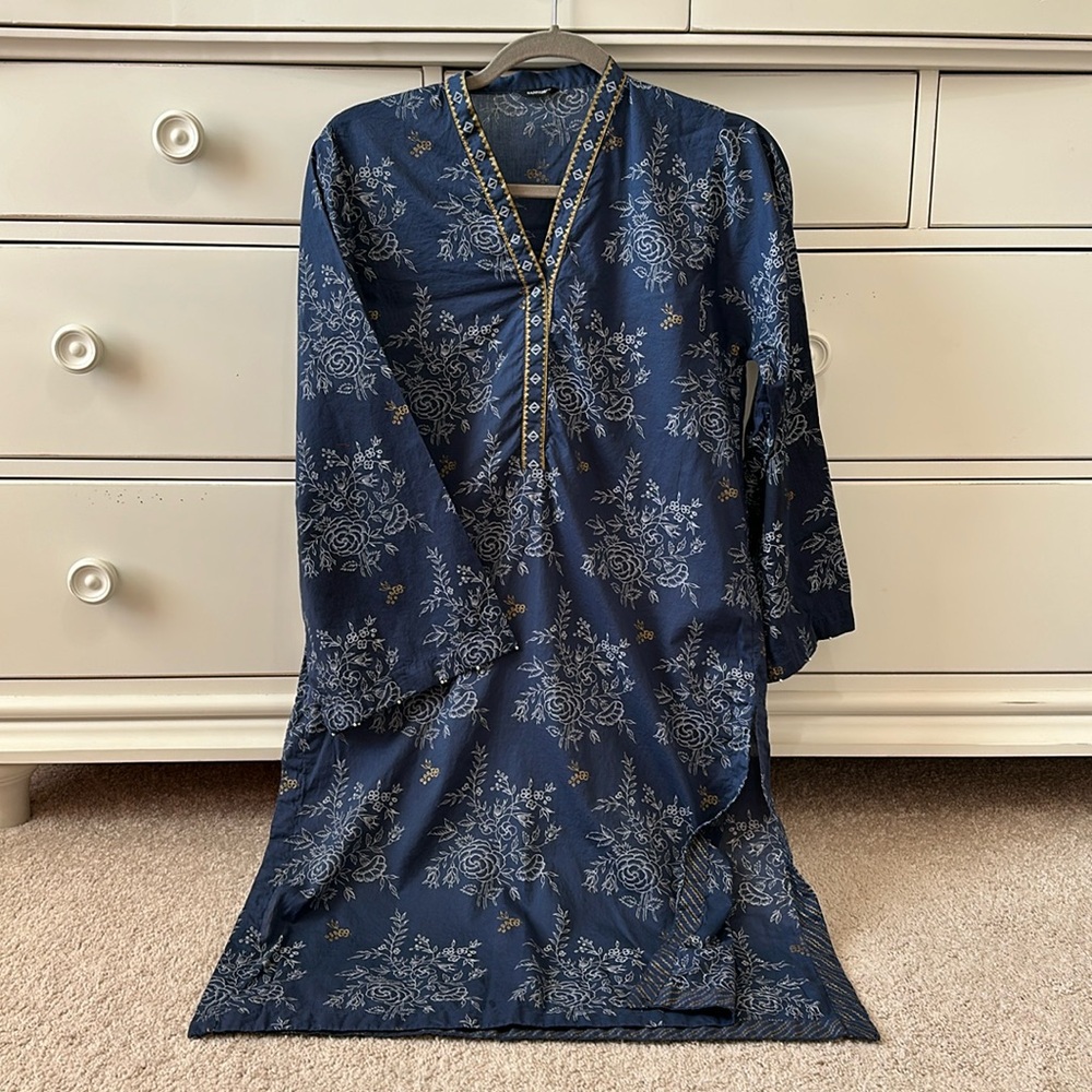 Pakistani sapphire printed lawn shirt